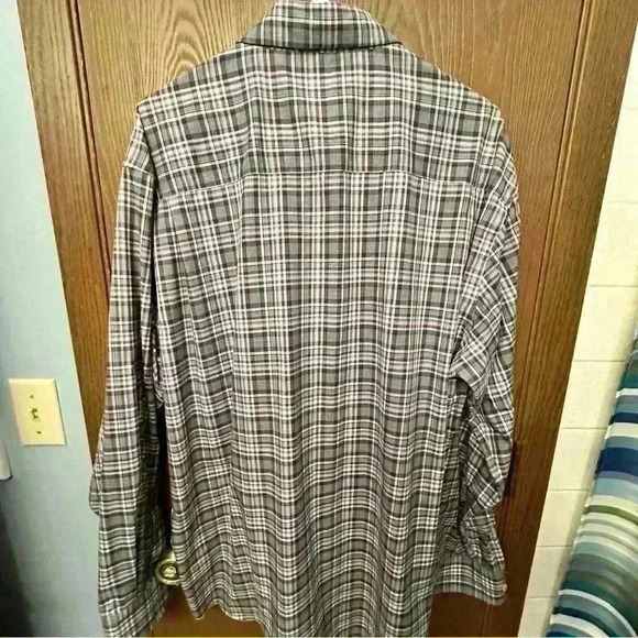 Forsyth of Canada Men’s Button-down shirt - Navy/Gray Plaid - Size 2XL - Picture 5 of 7